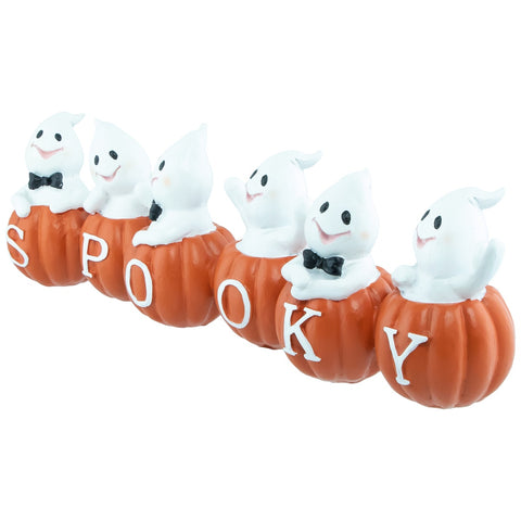 15" Ghosts and Pumpkins "Spooky" Halloween Decoration