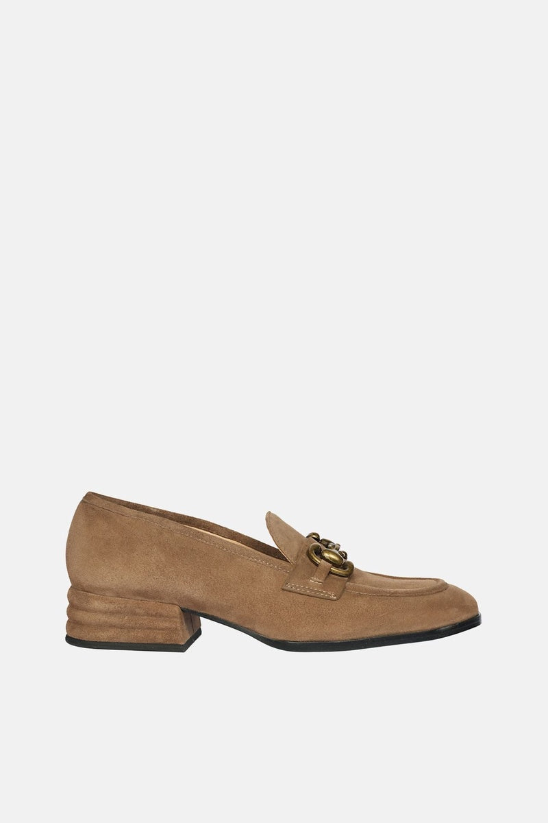  Saint G Jacqueline Suede - Flat Loafers - Dark Taupe - Bonton