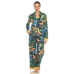 Women's Two Piece Wildflower Print Pajama Set