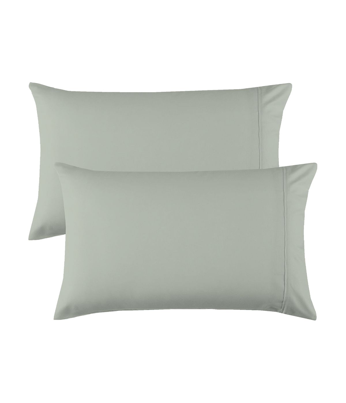  Purity Home Organic Cotton 144 Thread Count Percale Pillowcases Set Light Green - Light Green - Bonton