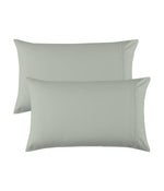 Organic Cotton 144TC Percale Pillowcases Set Light Green