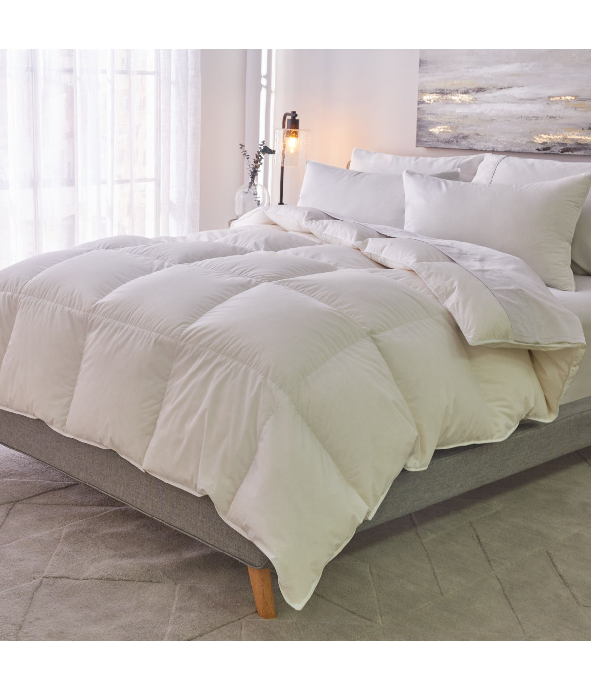  Living Quarters Summer Weight Down Alternative Comforter - White - Bonton