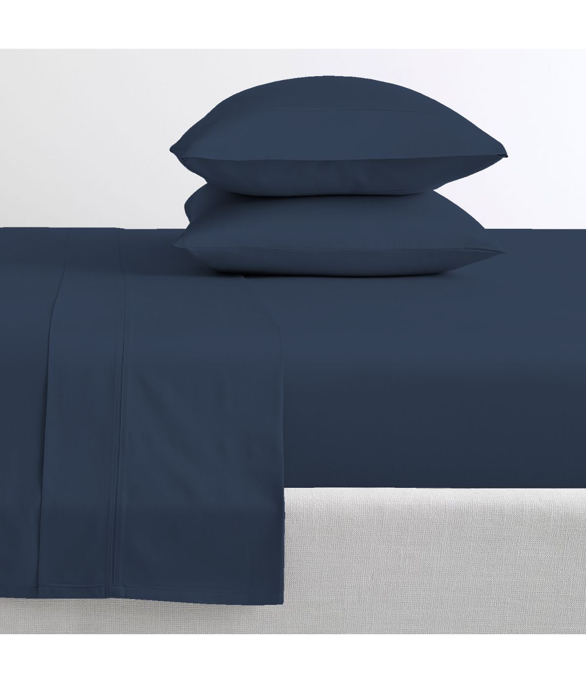  Purity Home Cotton 400 Thread Count Percale Sheet Set Navy - Navy - Bonton