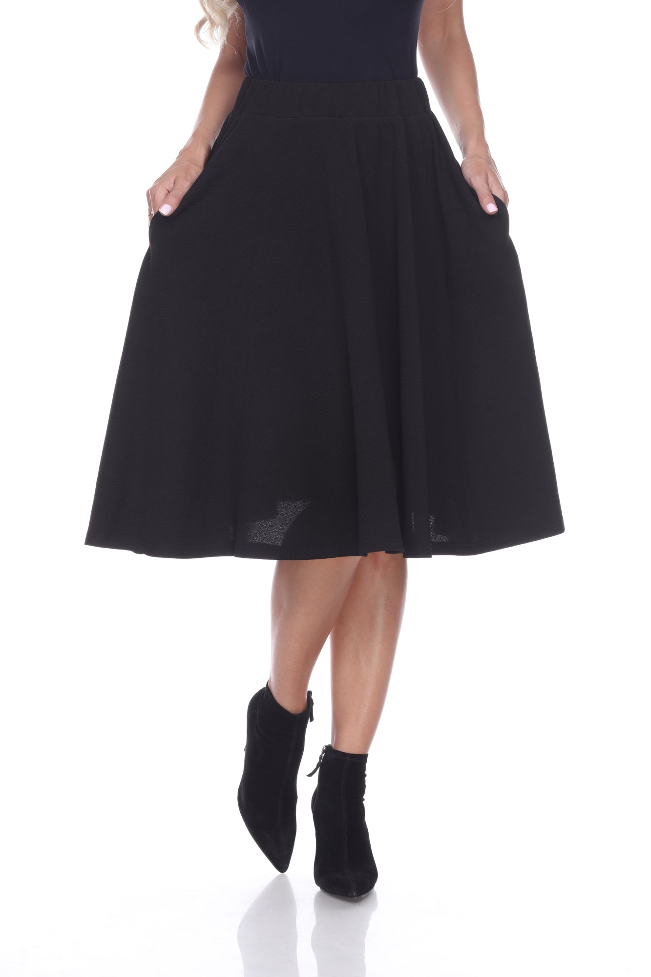  White Mark Saya' Flare Skirt - S - Bonton