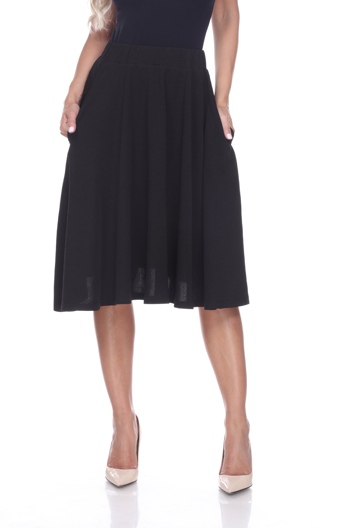  White Mark Saya' Flare Skirt - S - Bonton