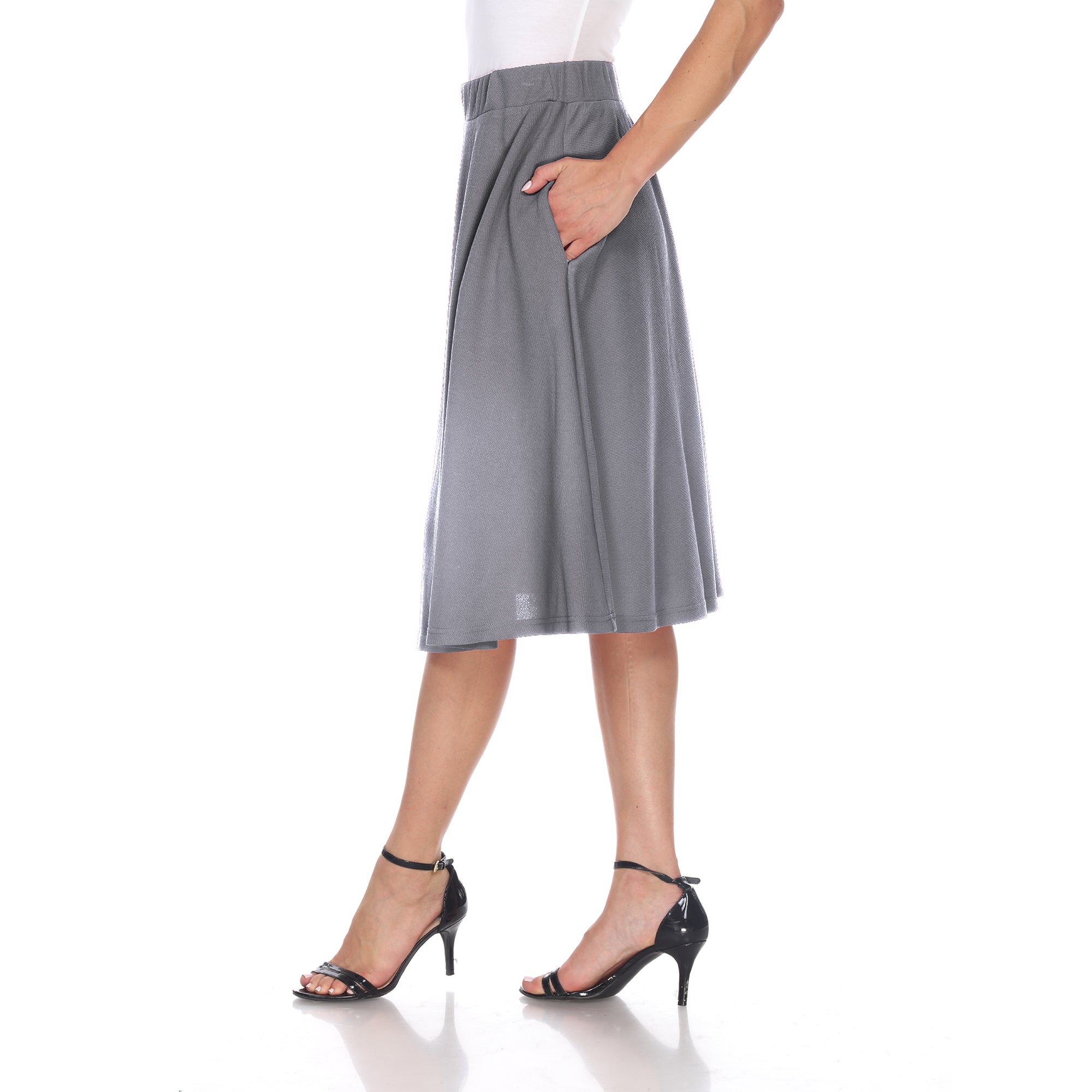  White Mark Saya' Flare Skirt - S - Bonton