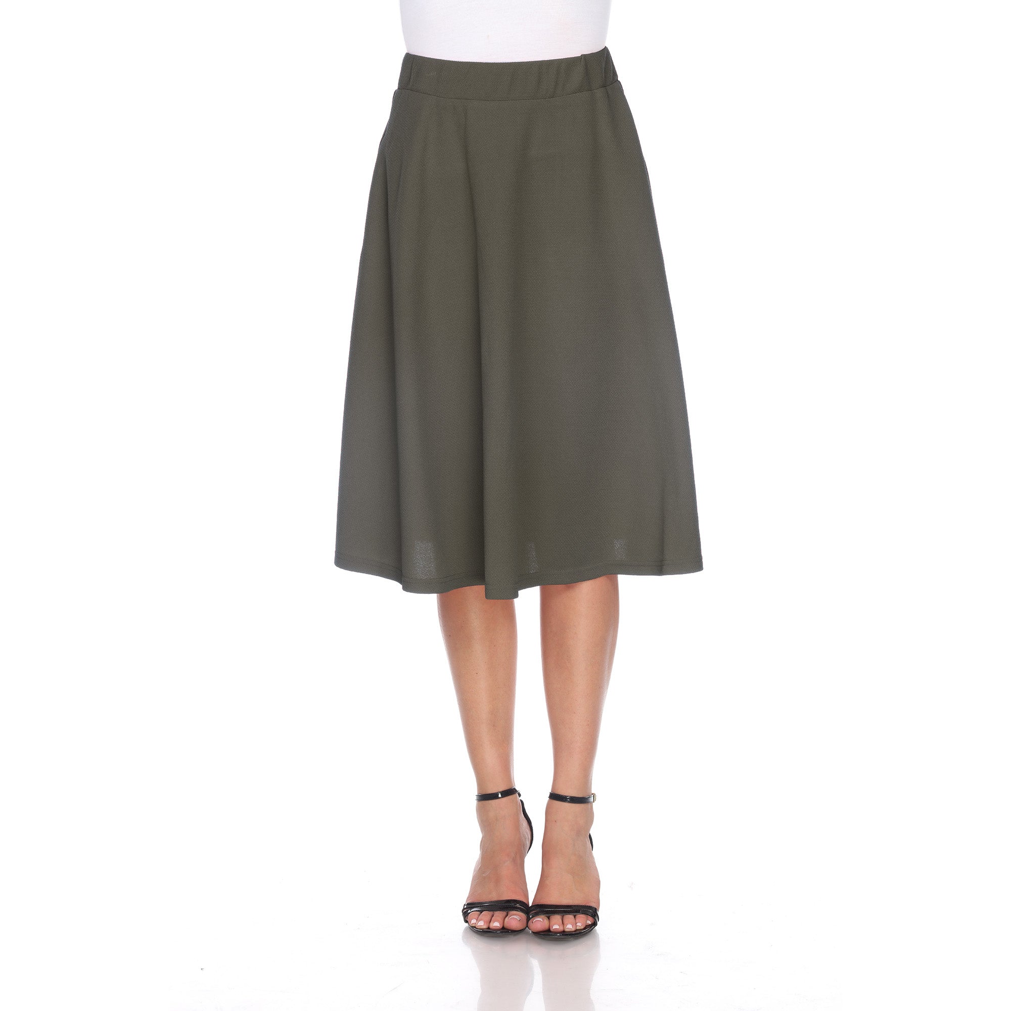  White Mark Saya' Flare Skirt - S - Bonton