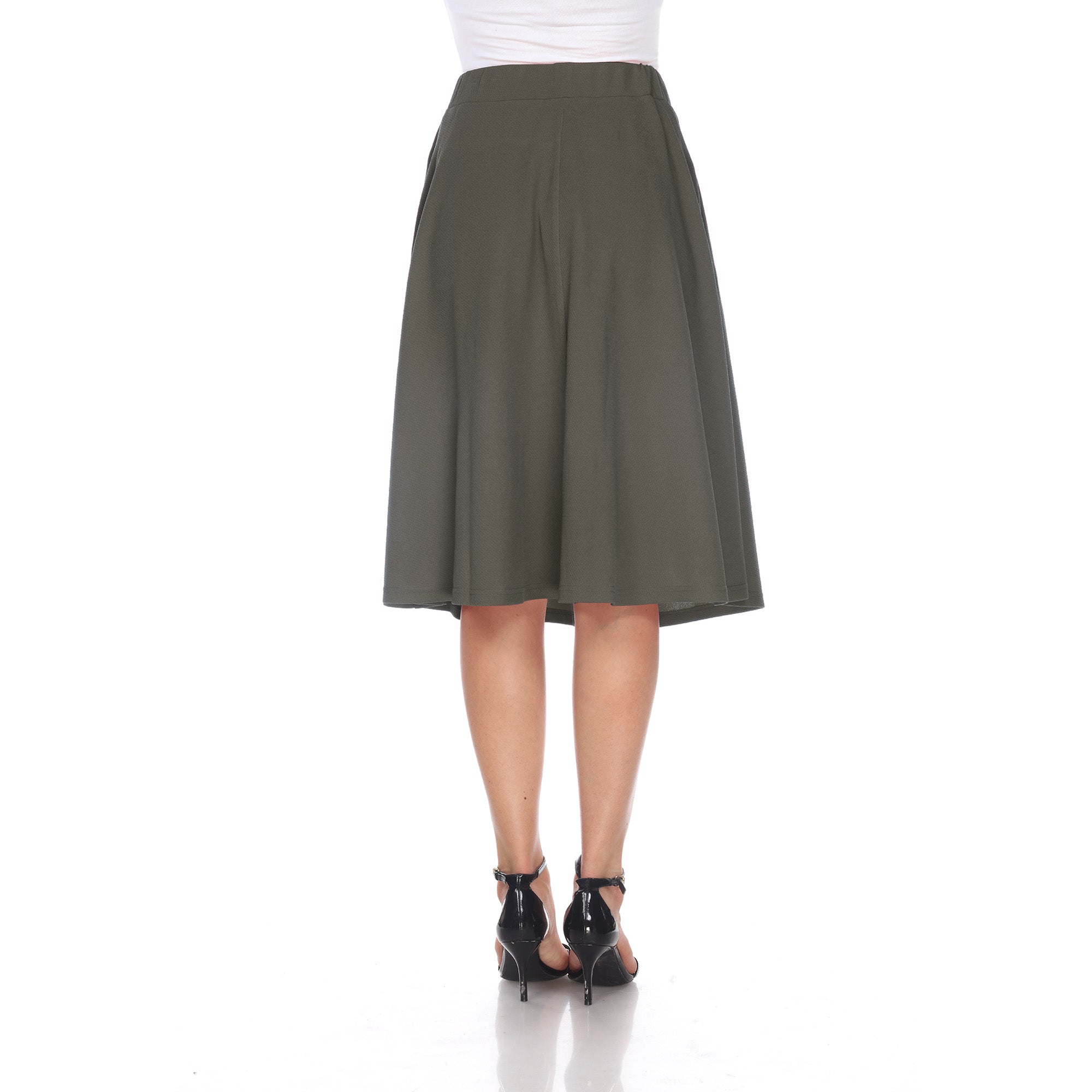  White Mark Saya' Flare Skirt - S - Bonton