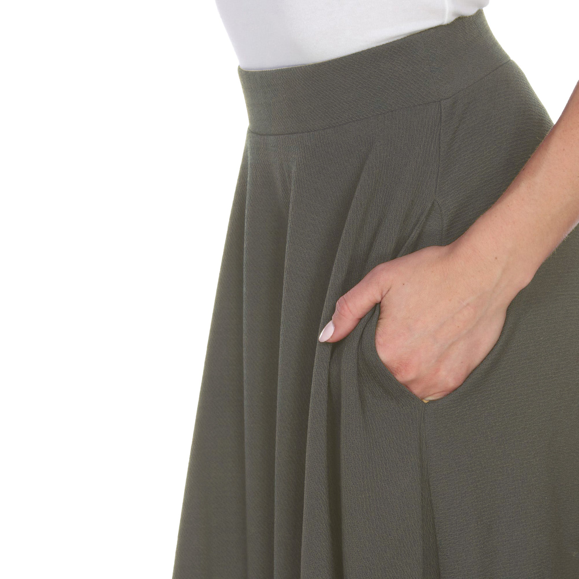  White Mark Saya' Flare Skirt - XL - Bonton
