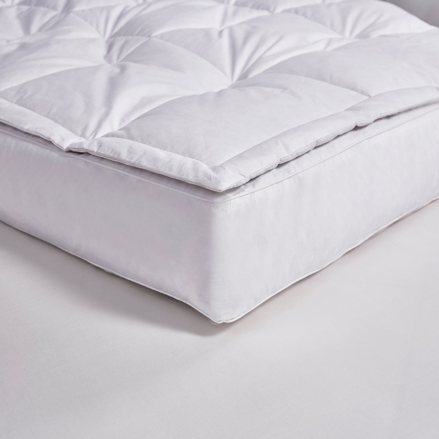  Blue Ridge Home Fashions All Season 100% Cotton Luxury Featherbed - White - Bonton