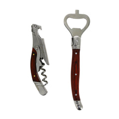 Laguiole Bottle Opener Bar Set With Pakkawood Handles, 2 Piece