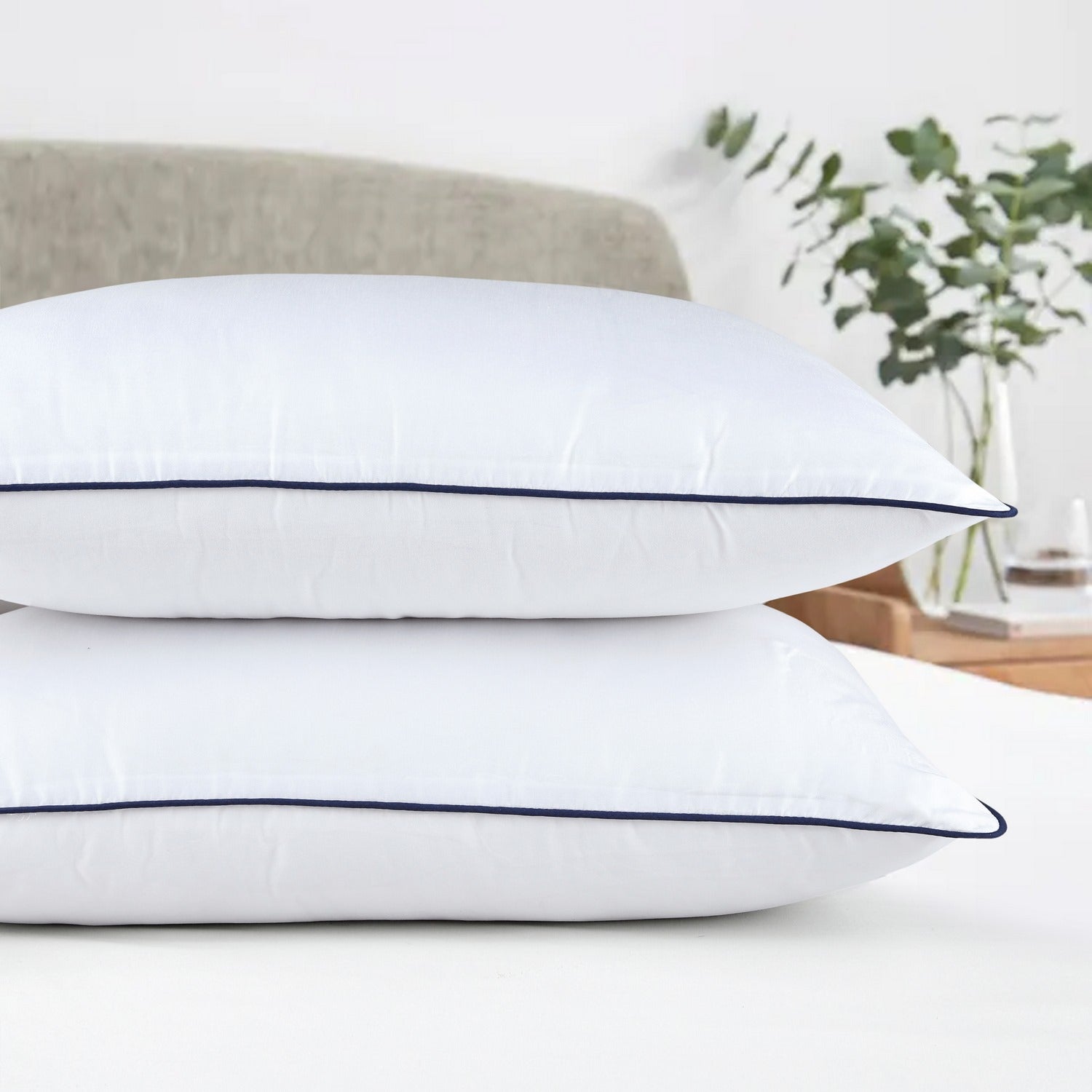 Dan River Dan River 2 Pack Down Alternative Pillow Set (White) - King - Bonton