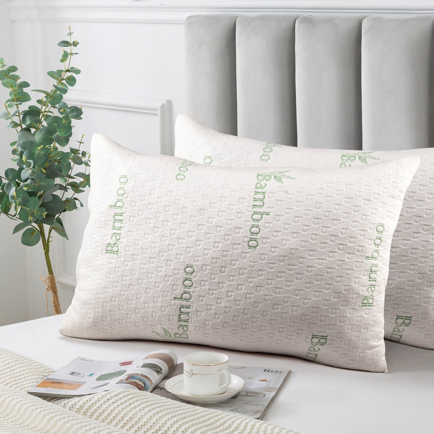  Dan River Dan River Bamboo 2 Pack Down Alternative Pillow Set - King - Bonton
