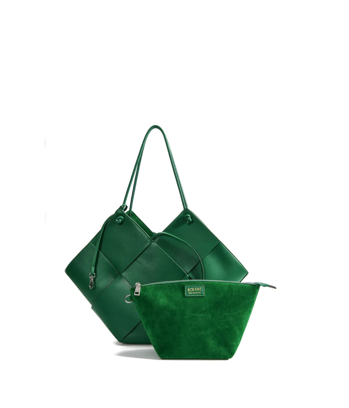  Bob Ore Taylor Contexture Leather Bag Racing Green - Racing Green - Bonton