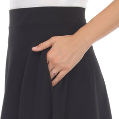 Flared Midi Skirt With Pockets