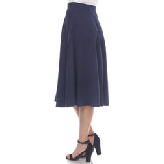 Flared Midi Skirt With Pockets