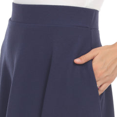 Flared Midi Skirt With Pockets