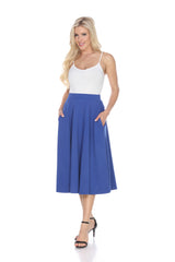 Flared Midi Skirt With Pockets