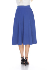 Flared Midi Skirt With Pockets