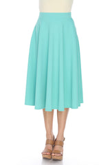 Flared Midi Skirt With Pockets