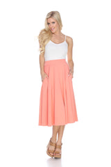 Flared Midi Skirt With Pockets