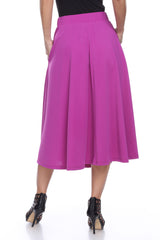 Flared Midi Skirt With Pockets