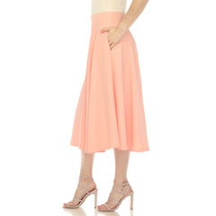 Flared Midi Skirt With Pockets