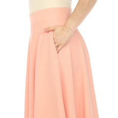 Flared Midi Skirt With Pockets