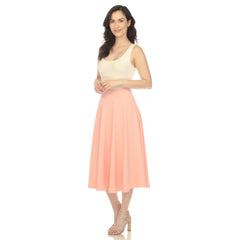 Flared Midi Skirt With Pockets