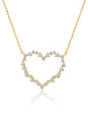 Adore Open Heart Necklace in Gold