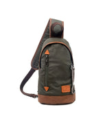 Urban Light Coated Canvas Sling Bag Army Green