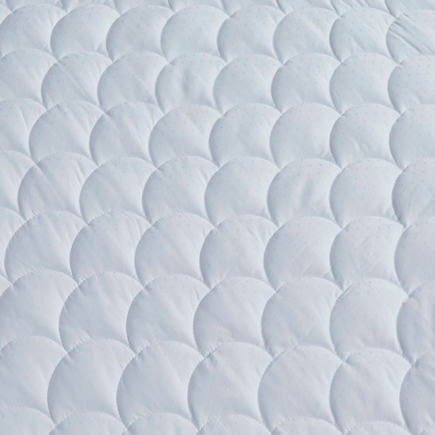  Blue Ridge Home Fashions Damask Dot Polyester Filled Mattress Pad - White - Bonton