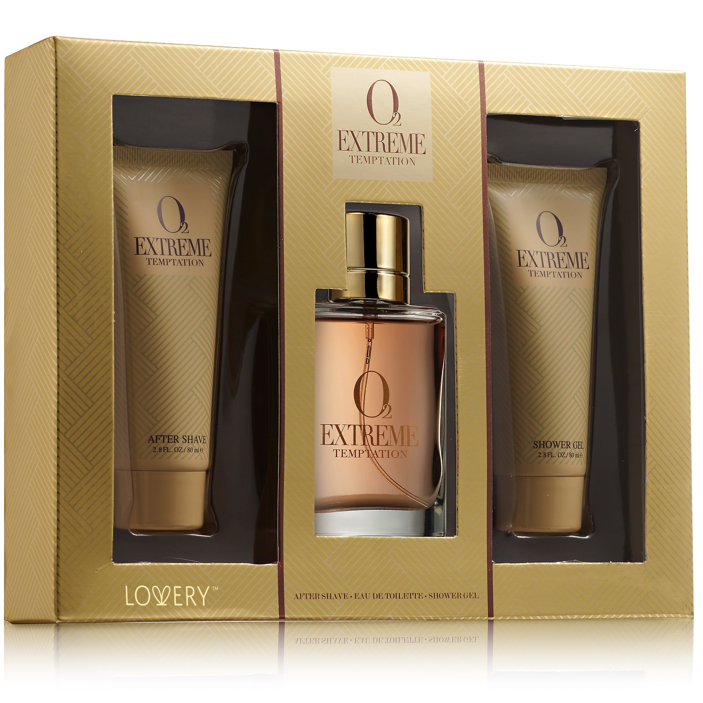  Lovery Mens O2 Extreme Temptation Home Spa Gift Set - Bath and Body Selfcare - Gold - Bonton