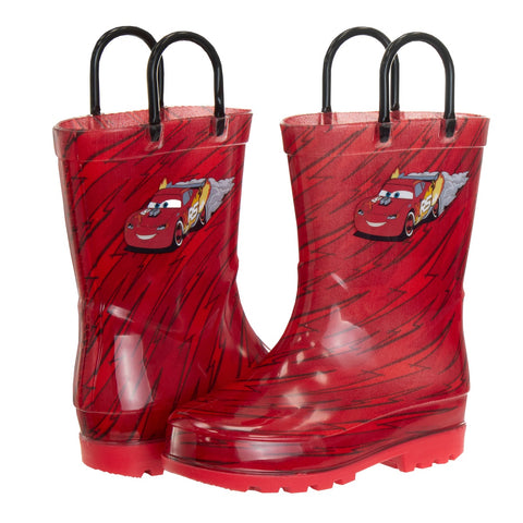 Josmo Boys Cars Lightning McQueen Boots – Waterproof Rubber Rainboots (Toddler)