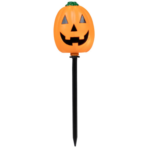 Jack-O-Lantern Shaped Halloween Pathway Markers - Clear - 3.75' Black Wire - 5ct