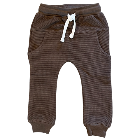 Cocoa Waffle Knit Joggers