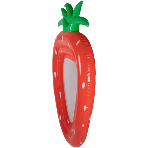 Jumbo Strawberry Mesh Lounger Pool Float  65.5-Inch