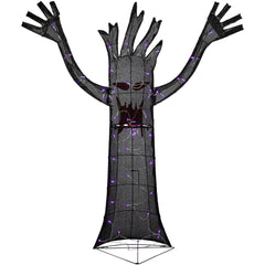 LED Lighted Terrifying Tree Outdoor Halloween Decoration - 55" - Purple Lights