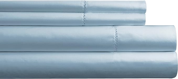  Pointehaven 525 Thread Count Cotton Sheet Sets - Sterling Blue - Bonton