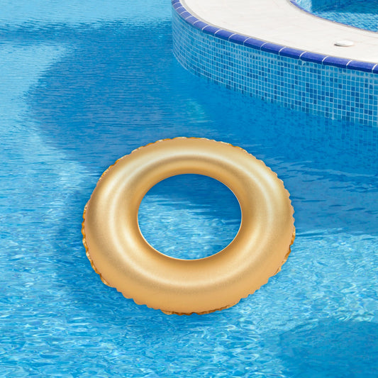 35" Inflatable Golden Pool Ring Float