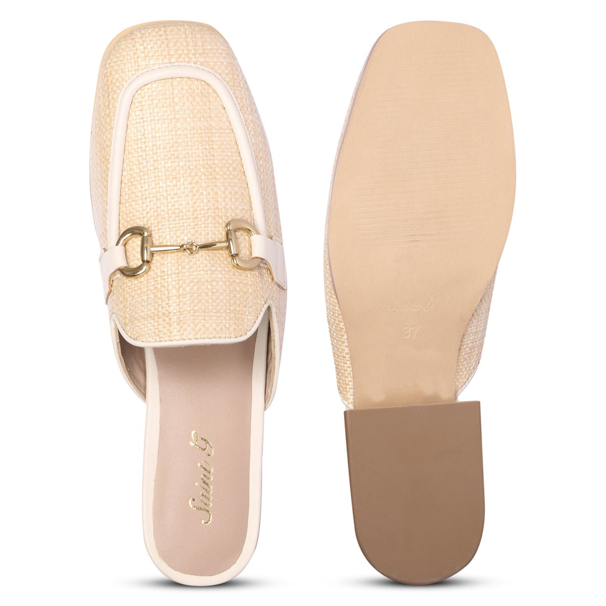 Saint G Izaara - Heeled Mule - Beige - Bonton