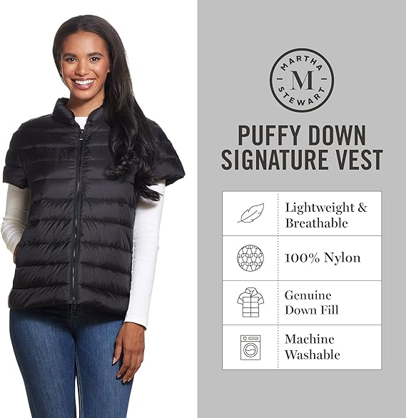 Martha stewart down outlet vest