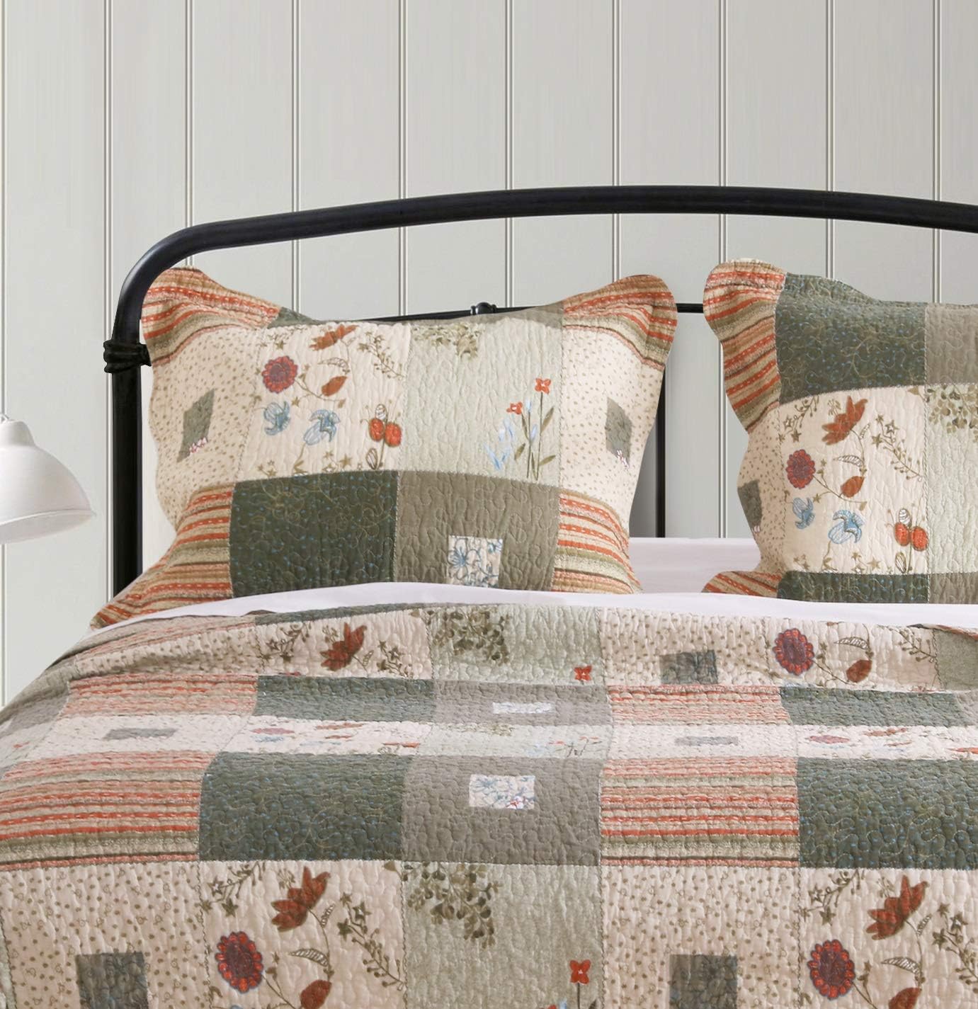  Greenland Home Fashions Sedona Patchwork Print Quilt Set - Multi - Bonton