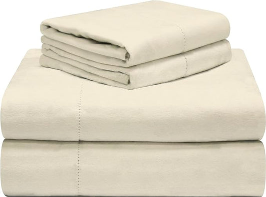 Luxury Flannel Sheet Set Ivory