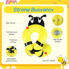 Inflatable Honey Bee Swimming Pool Vest - 16" - Age 2-6