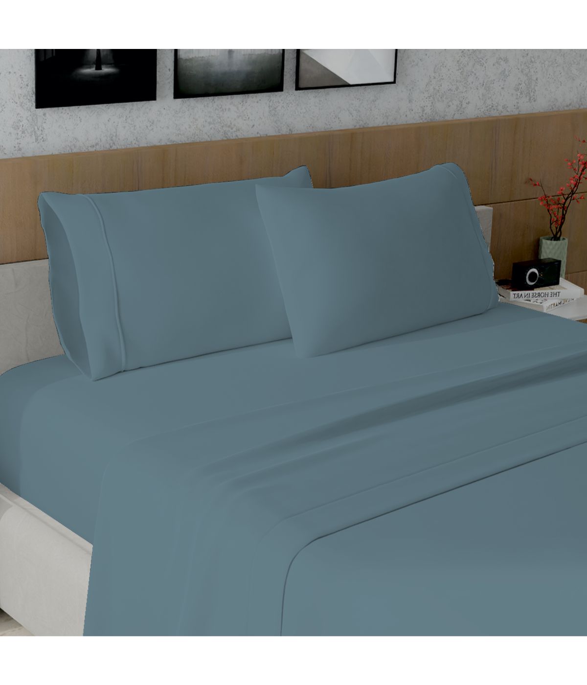  Purity Home Cotton 400 Thread Count Sateen Pillowcases Set of 2 Teal - Teal - Bonton