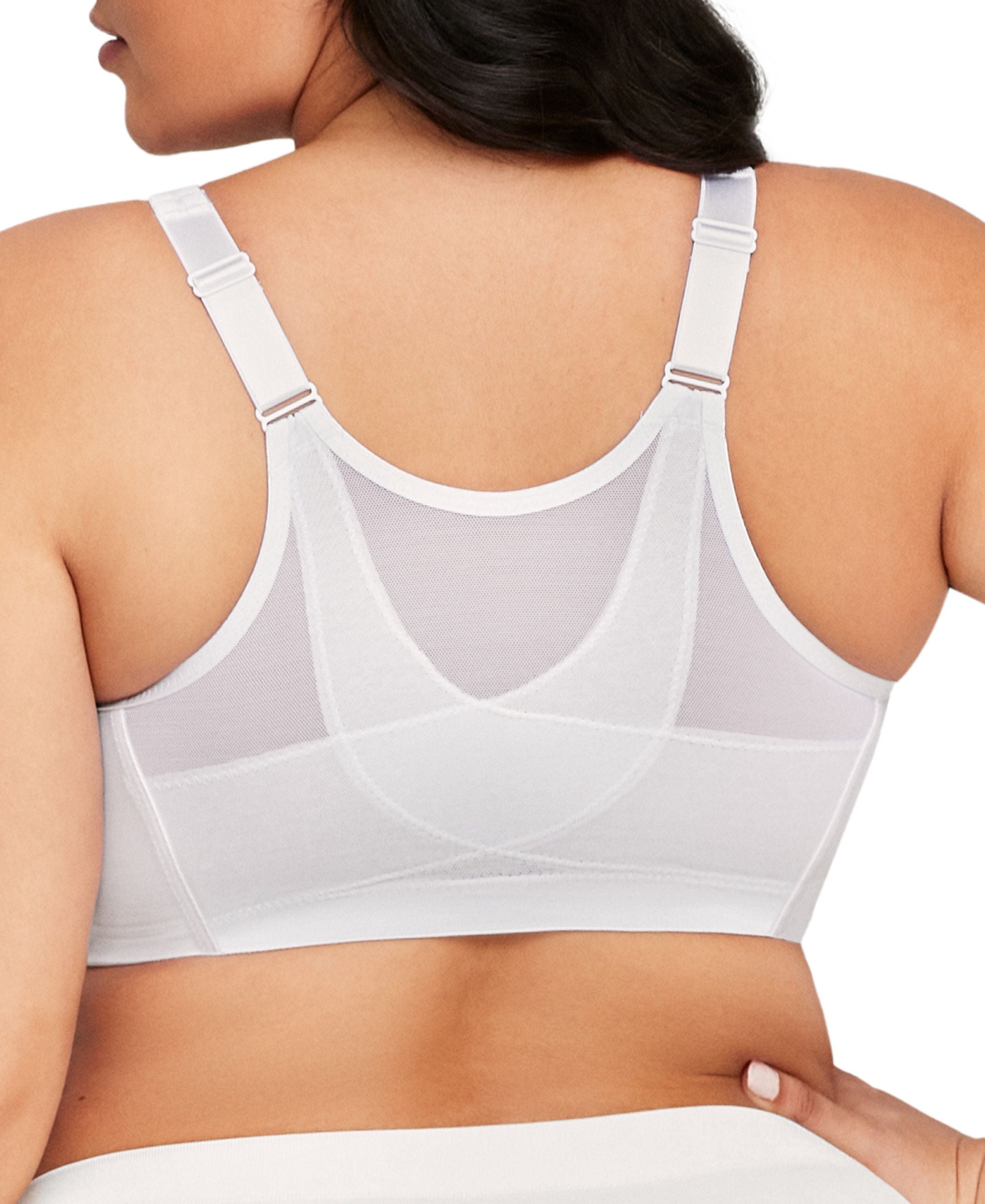  Glamorise MagicLift Posture Back Bra - White - Bonton