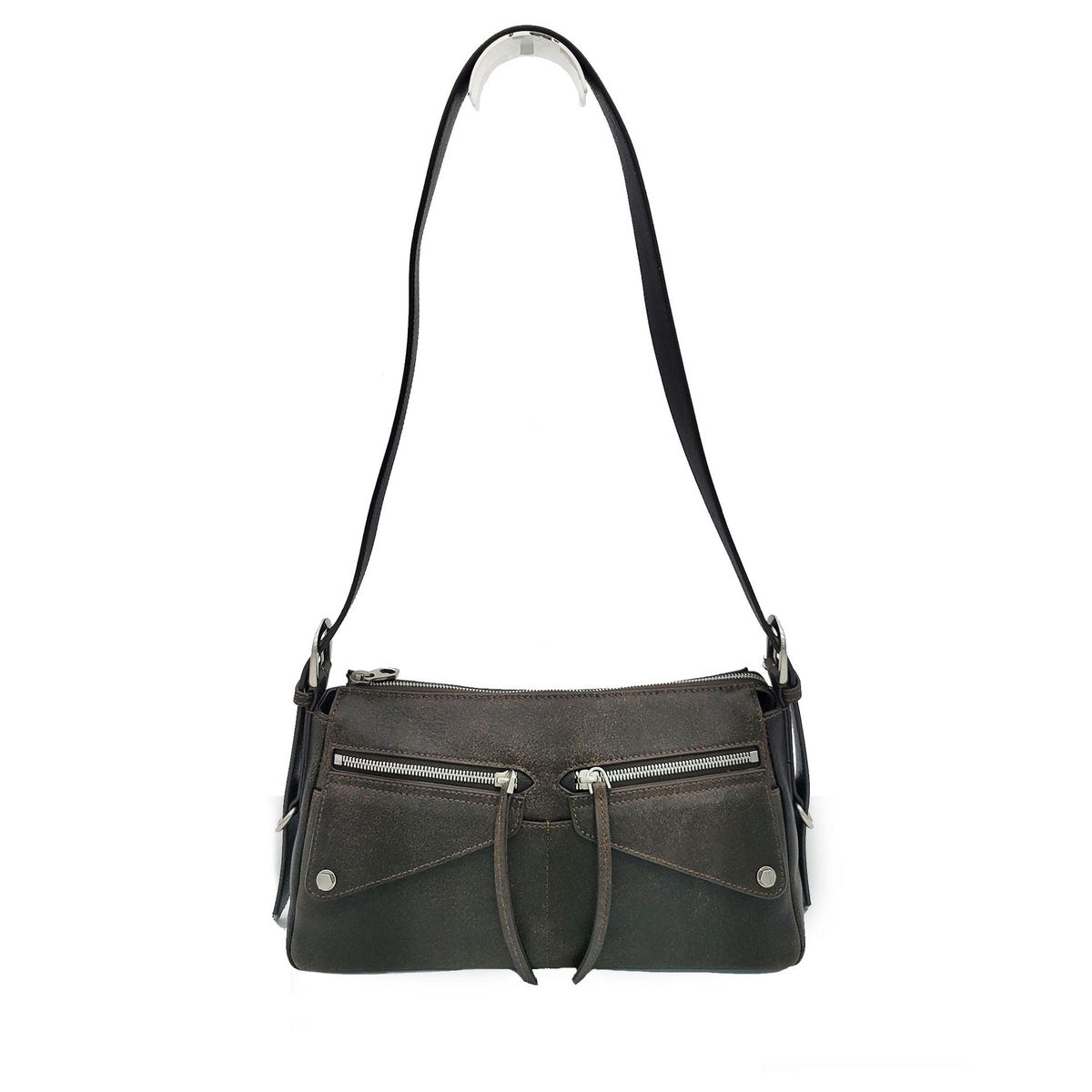  Oryany Moto Shoulder - Medium Should Bag - Pewter - Bonton