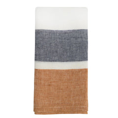 Bold Stripe Linen Rust Towels, Set of 2