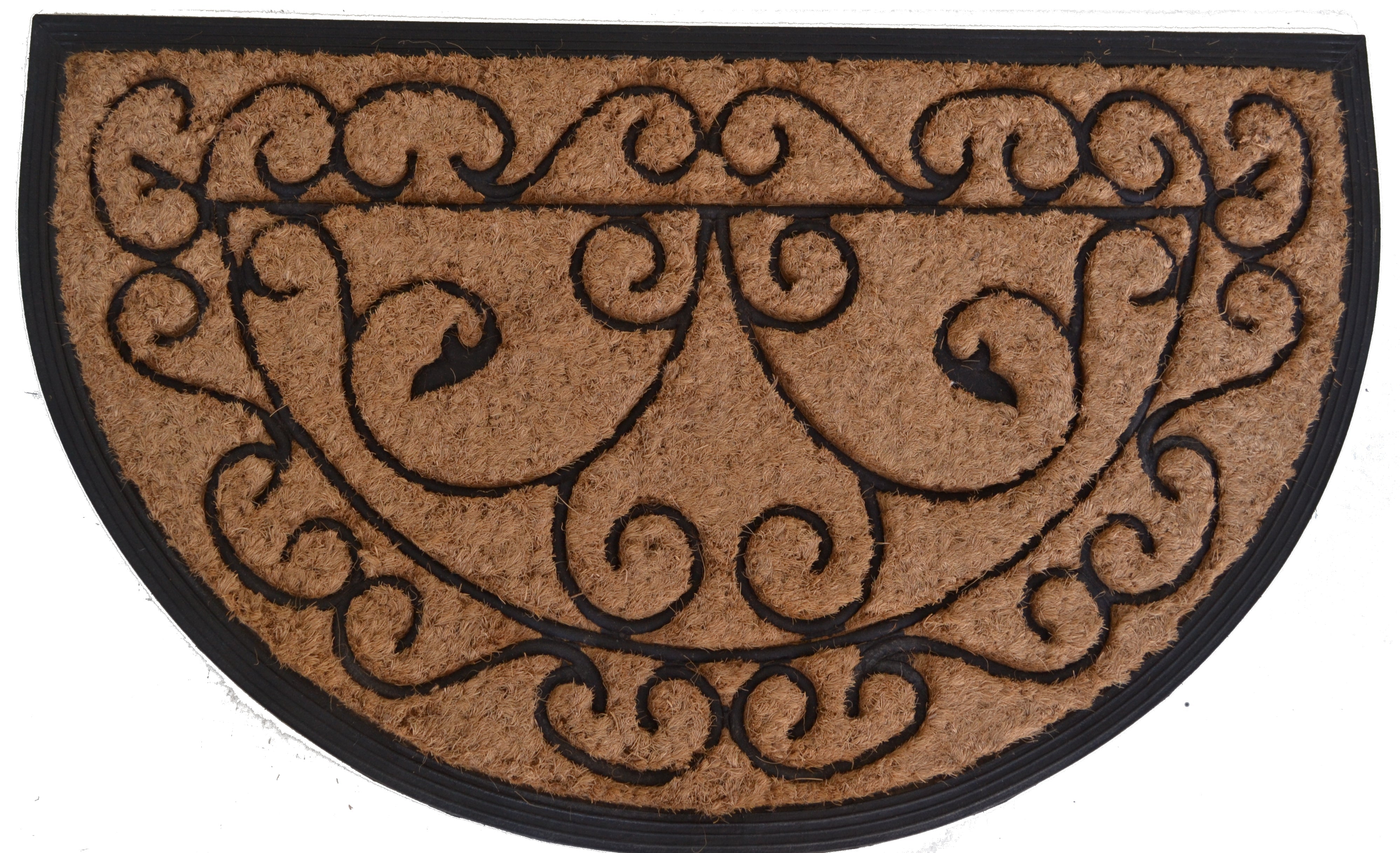  Imports Decor Swirls and Twirls Half Round Doormat - N/A - Bonton